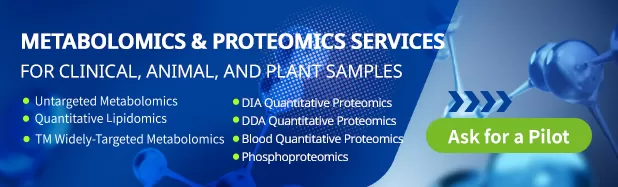 Metabolomics and proteomics services for clinical, animal, and plant samples